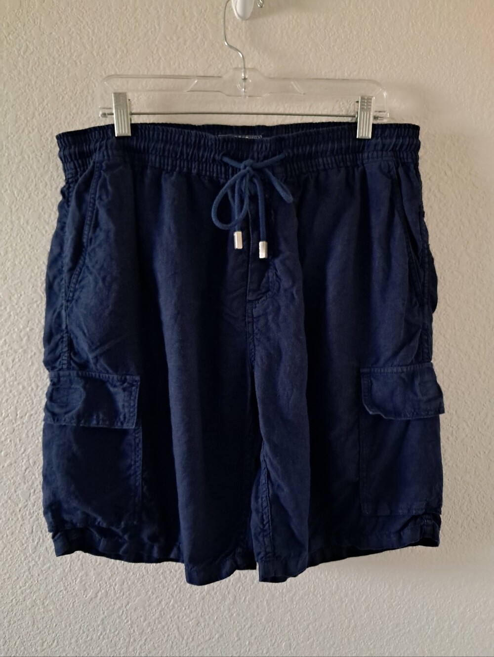 Vilebrequin Cargo Shorts Utility Blue Utilty Pocket Drawstring Waist Size XL